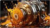 Engine with lubricant fluid