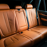 Red leather car seats