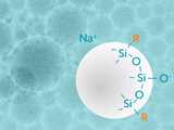 Anionic particles silane modified pH 7-9