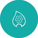 Icon for pyrometallurgy