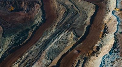 Iron ore mining site