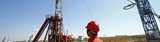 Contractor at oilfield site.