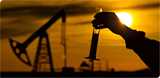 Flask overlay with oil rigs in the background