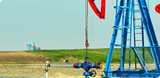 Oil & gas pump jack in field