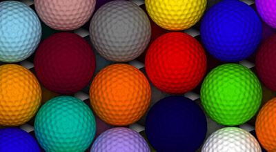 Colorful golf balls