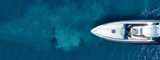 Yacht in blue sea