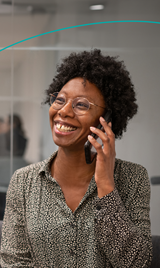 Woman on the phone - Nouryon Changemakers