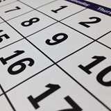 Closeup of calendar sheet