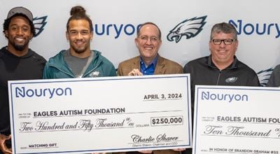 Promotional image for Nouryon’s partnership with the Philadelphia Eagles—highlighting brand collaboration and community outreach.