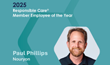 Paul Phillips from nouryon won 2025 responsible care member employee of the year award